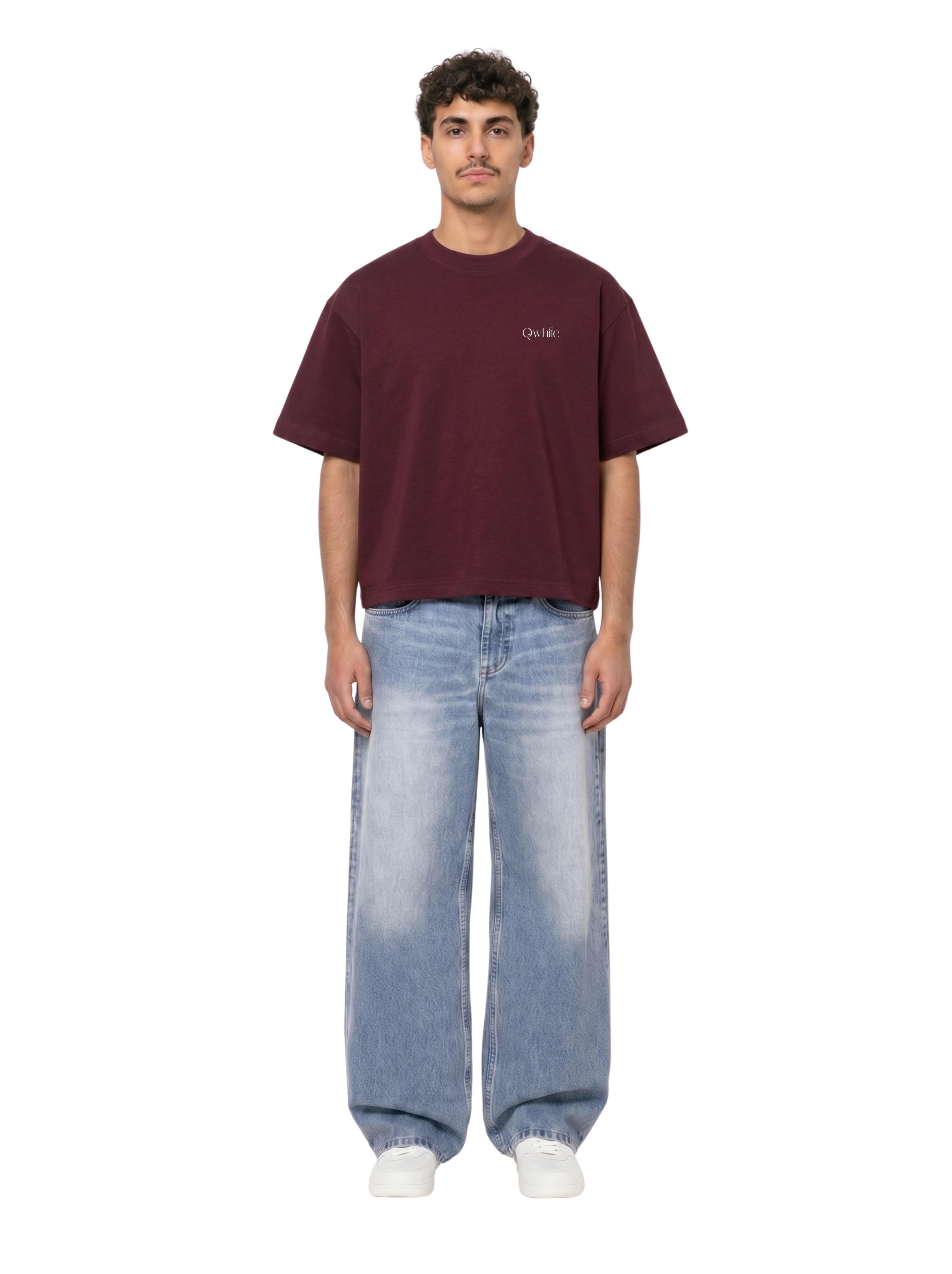 Burgundy Boxy-Fit Heavyweight Tee