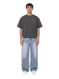 Plain Grey Boxy-Fit Heavyweight Tee
