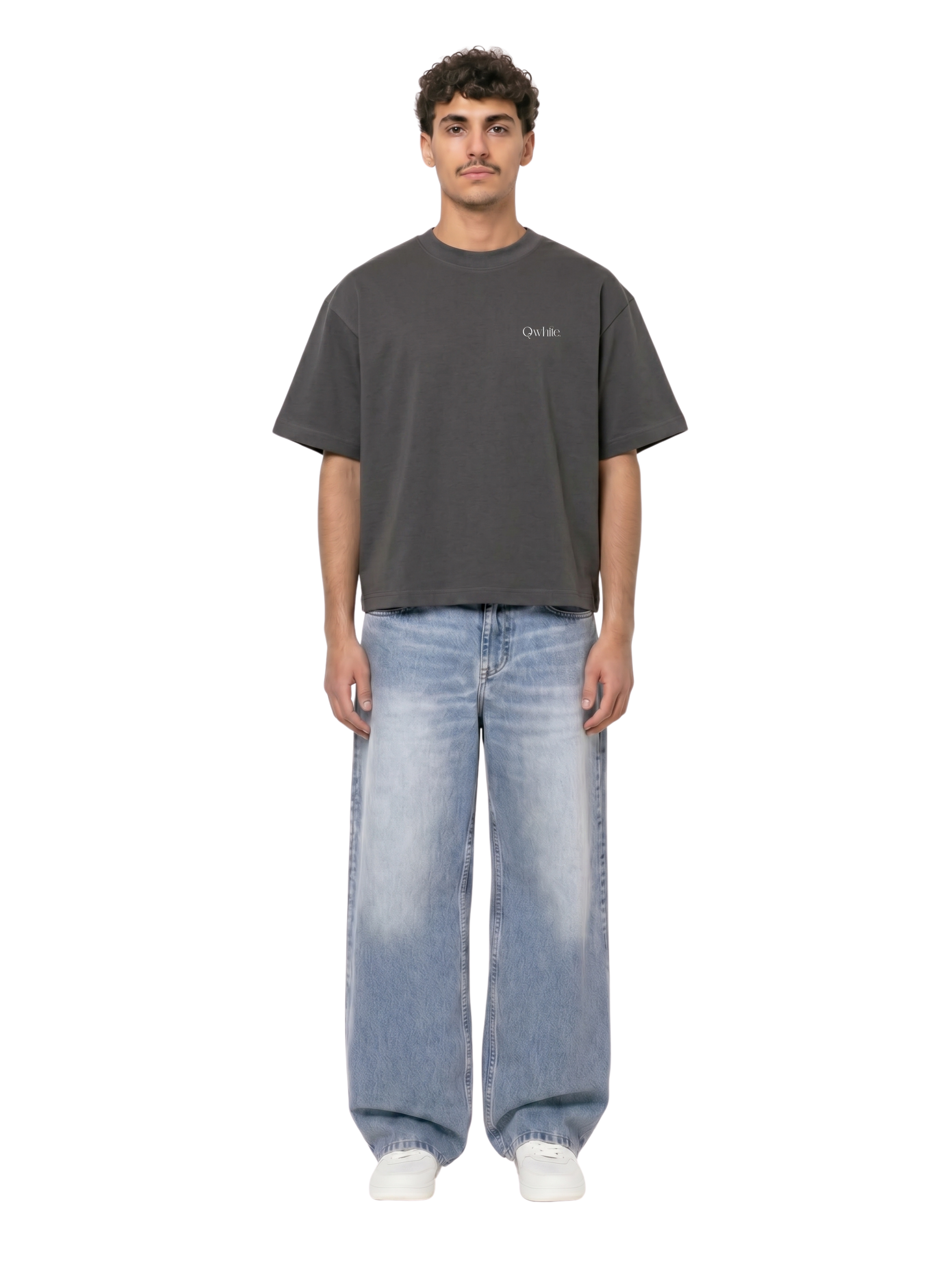 Grey Boxy-Fit Heavyweight Tee