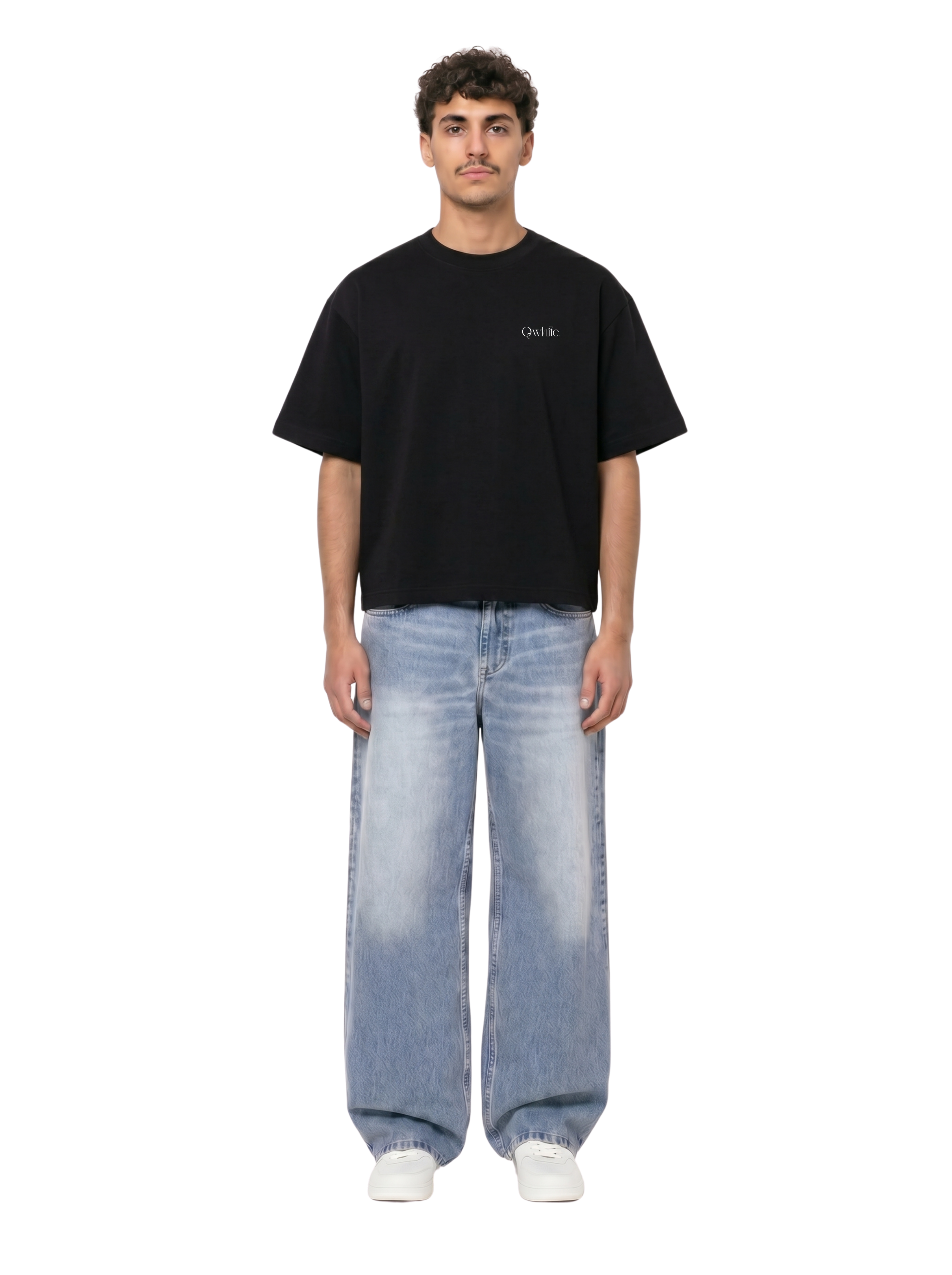 Black Boxy-Fit Heavyweight Tee