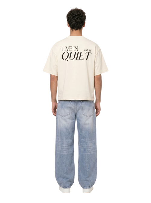Beige Boxy-Fit Heavyweight Tee
