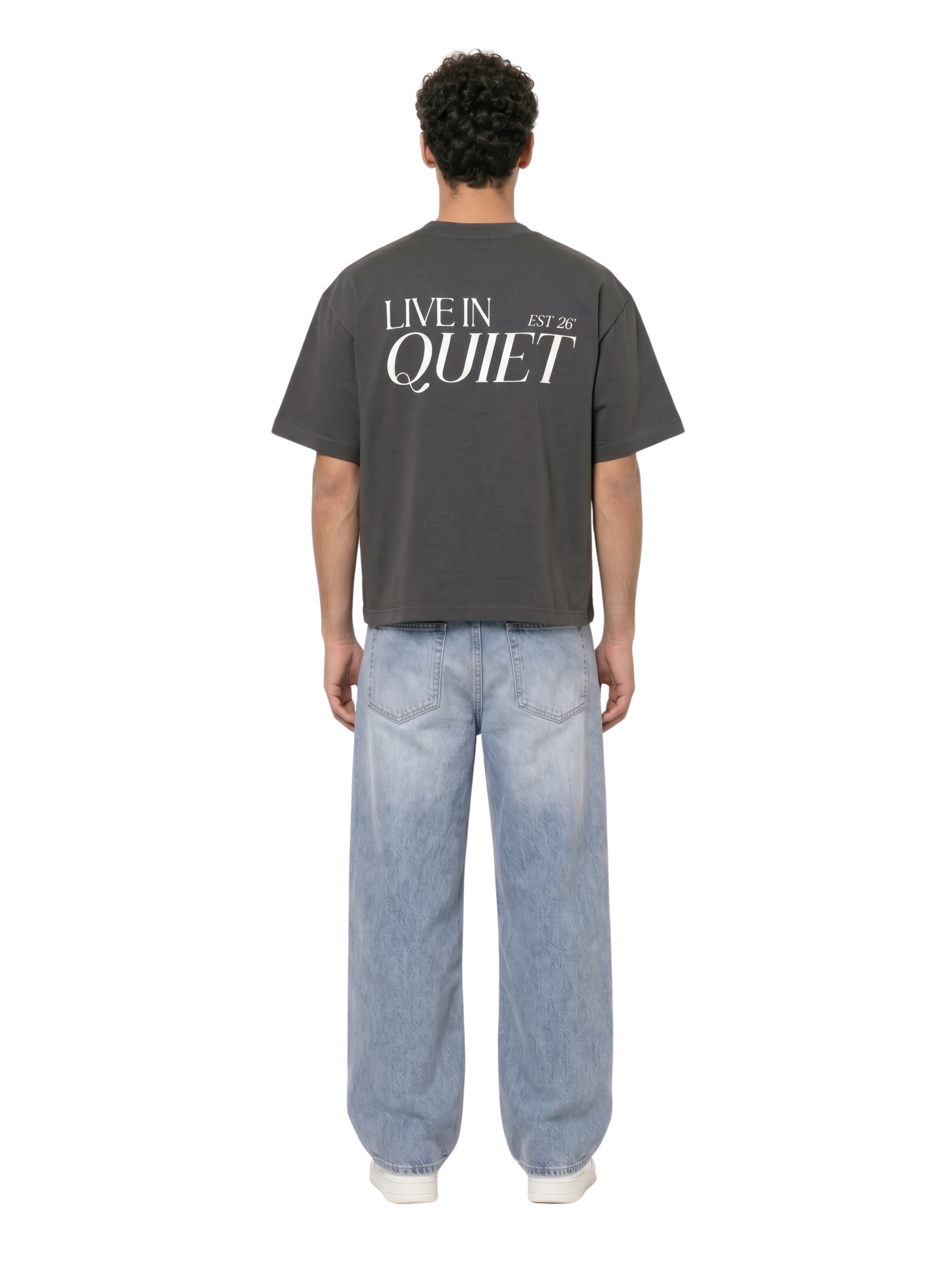 Grey Boxy-Fit Heavyweight Tee