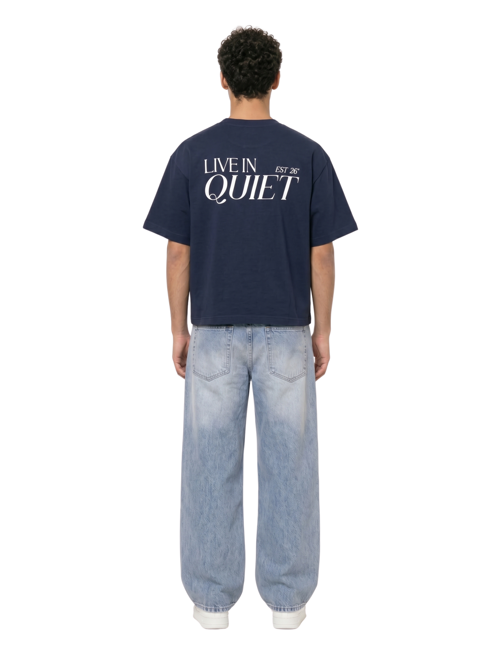 Navy Boxy-Fit Heavyweight Tee
