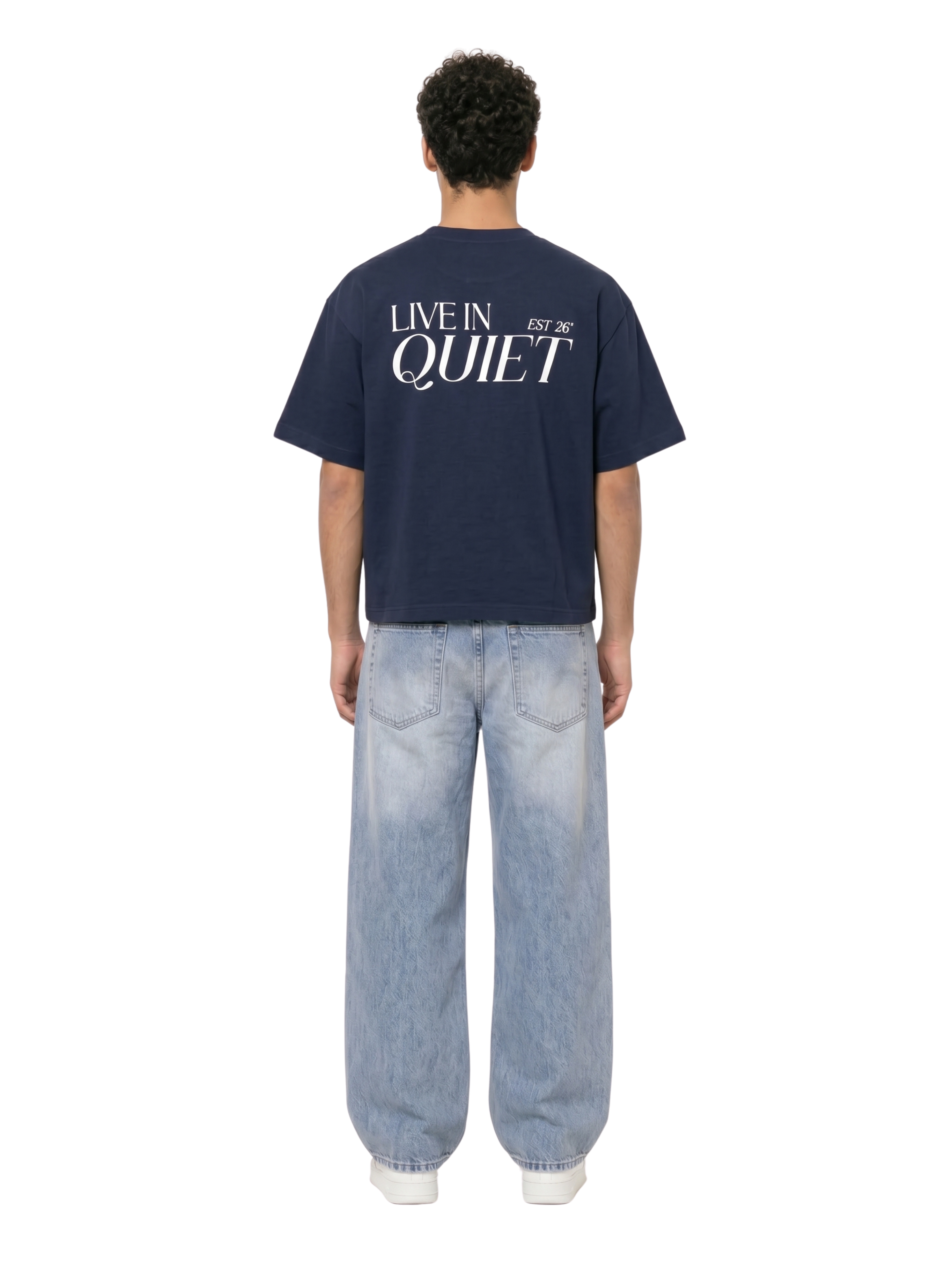 Navy Boxy-Fit Heavyweight Tee
