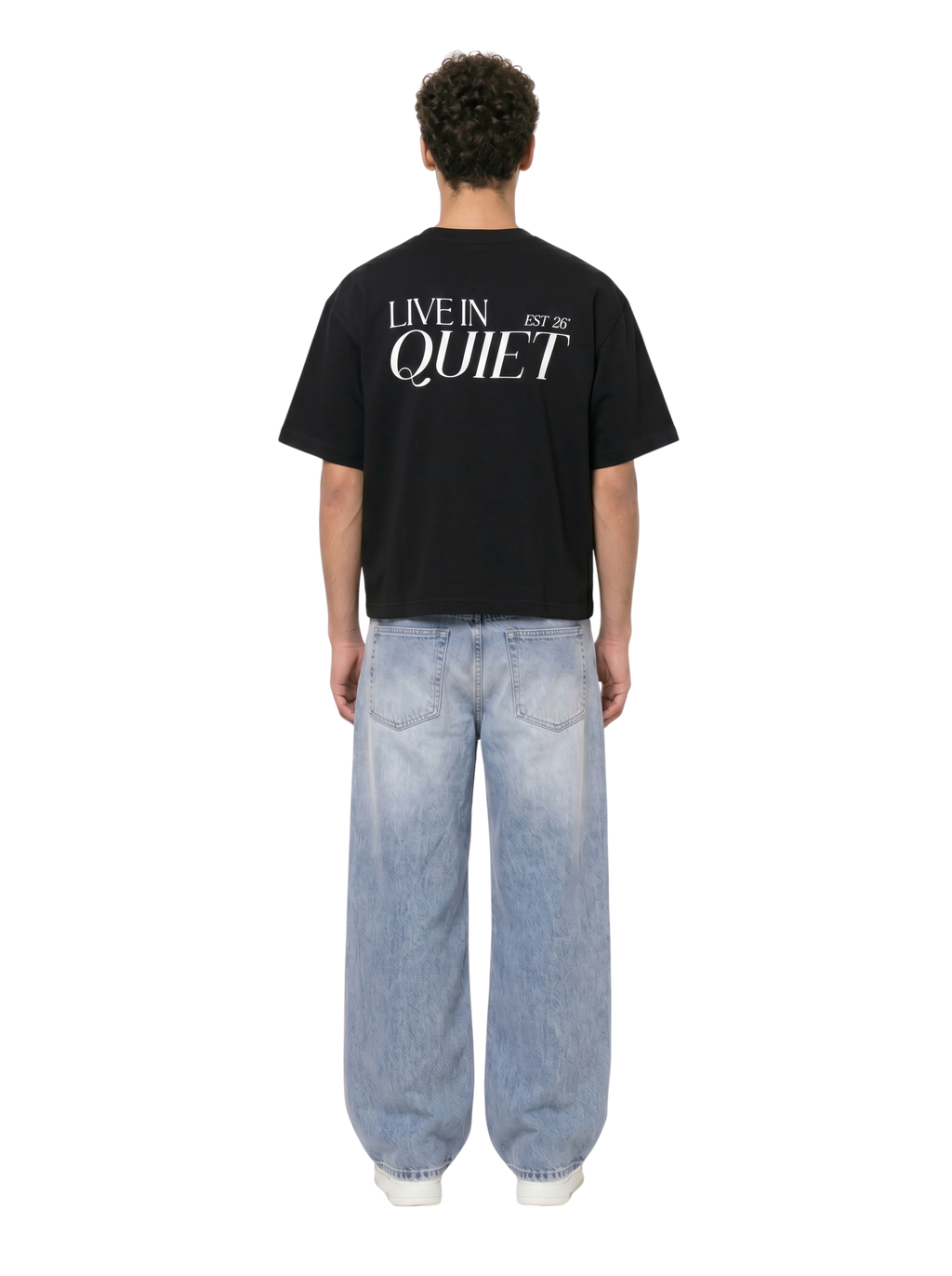 Black Boxy-Fit Heavyweight Tee