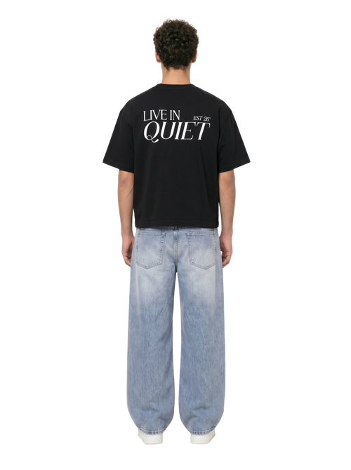 Black Boxy-Fit Heavyweight Tee