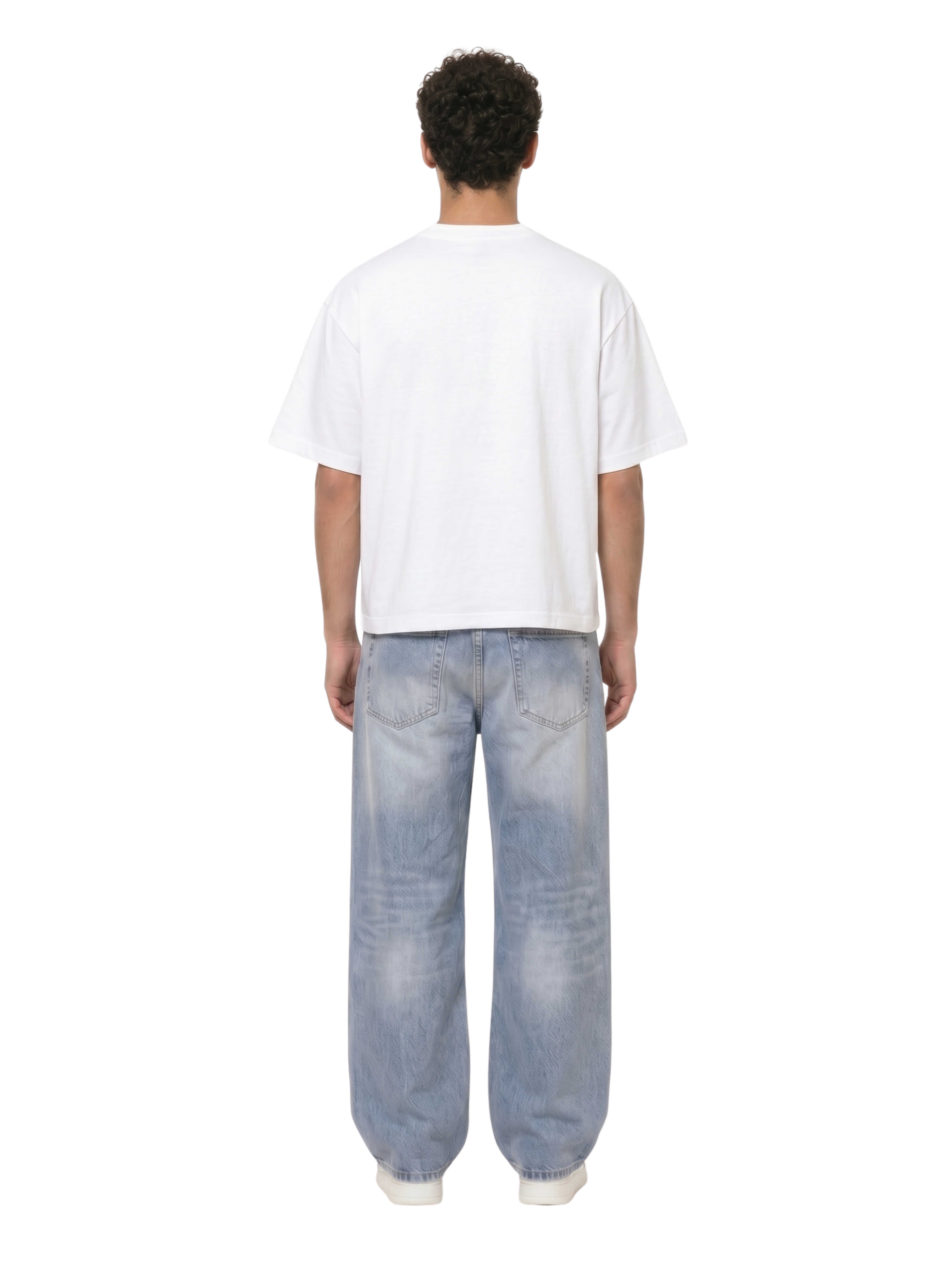 Plain White Boxy-Fit Heavyweight Tee