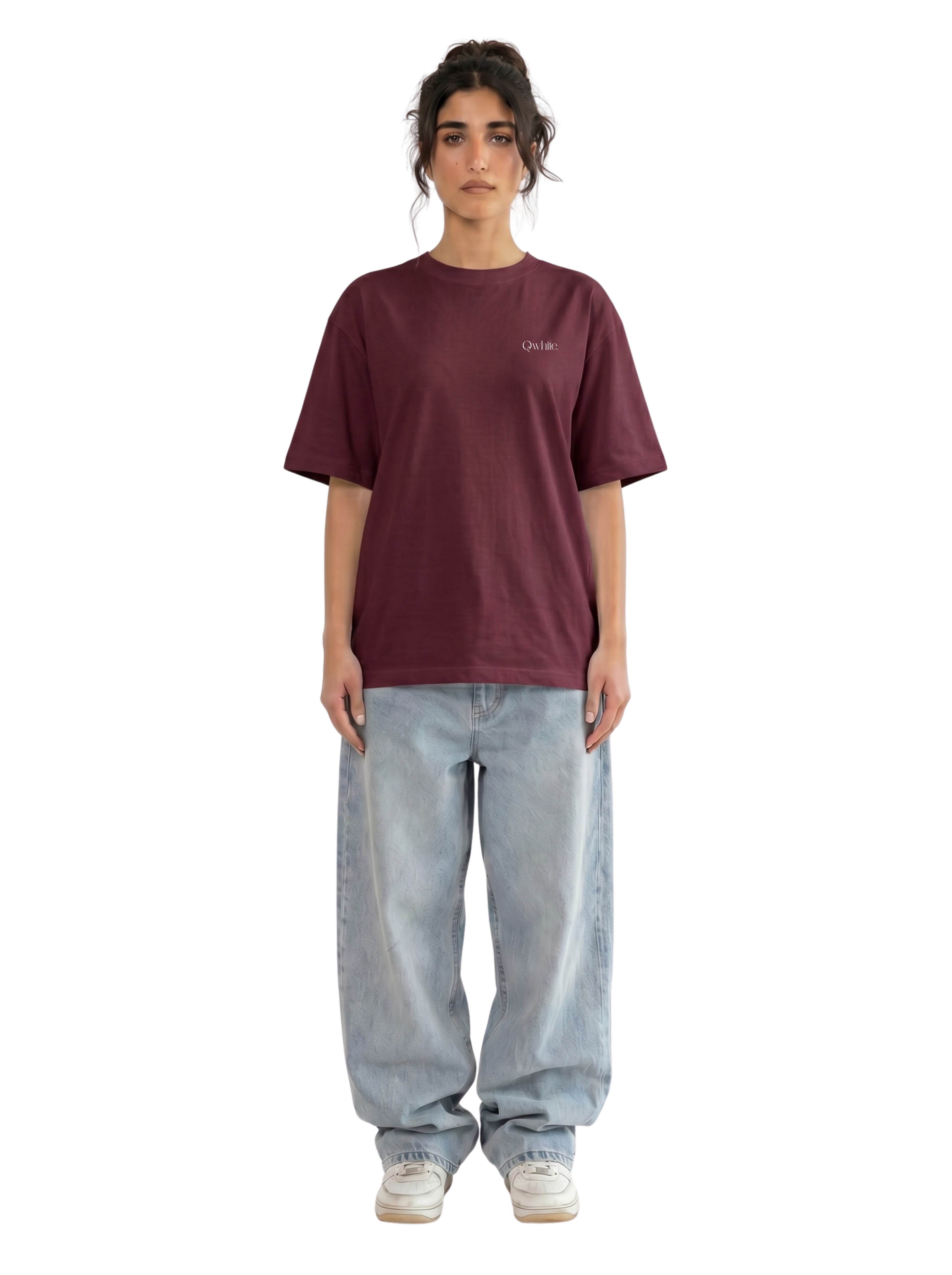 Burgundy Oversized Heavyweight Tee
