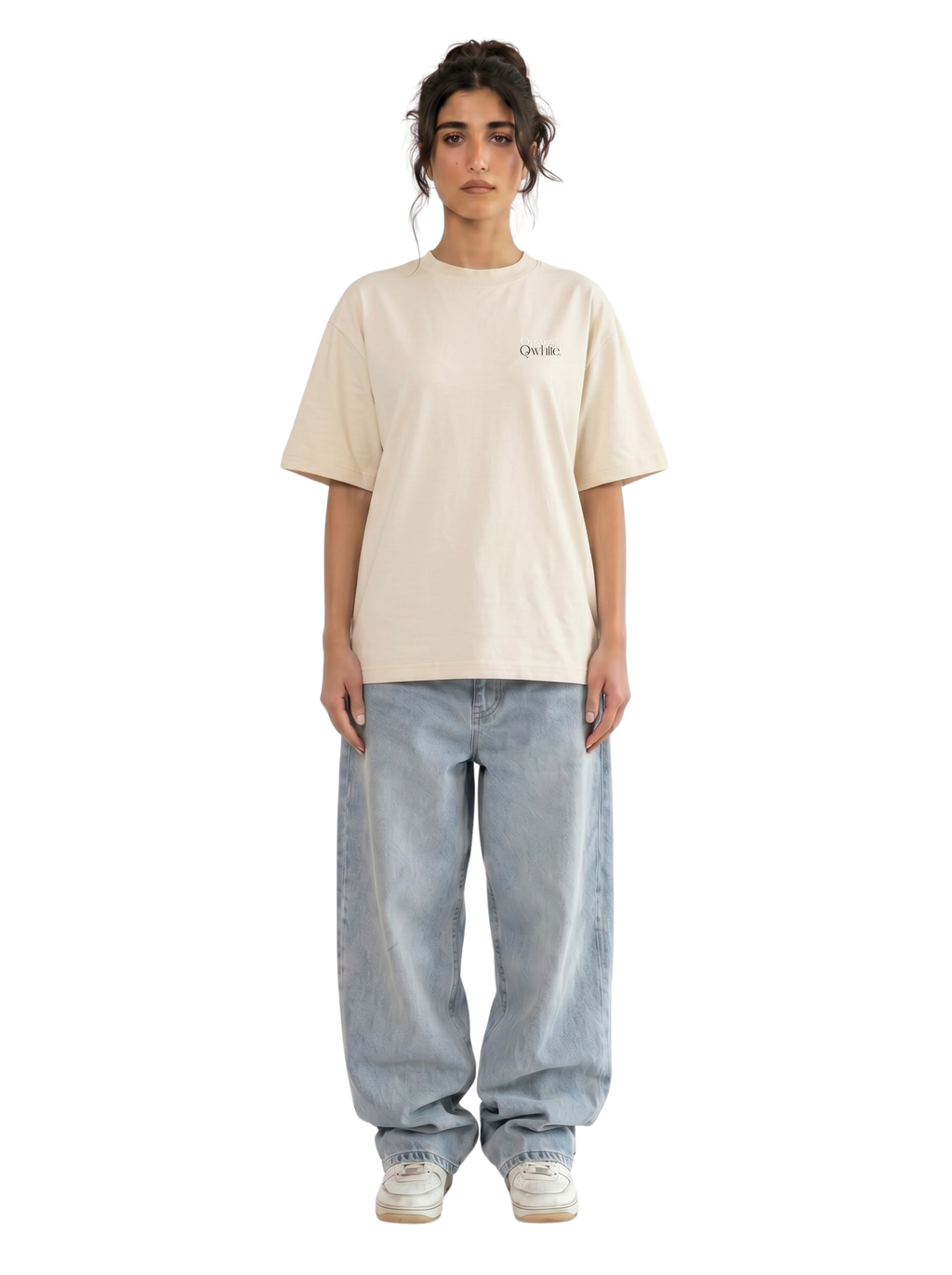 Beige Oversized Heavyweight Tee