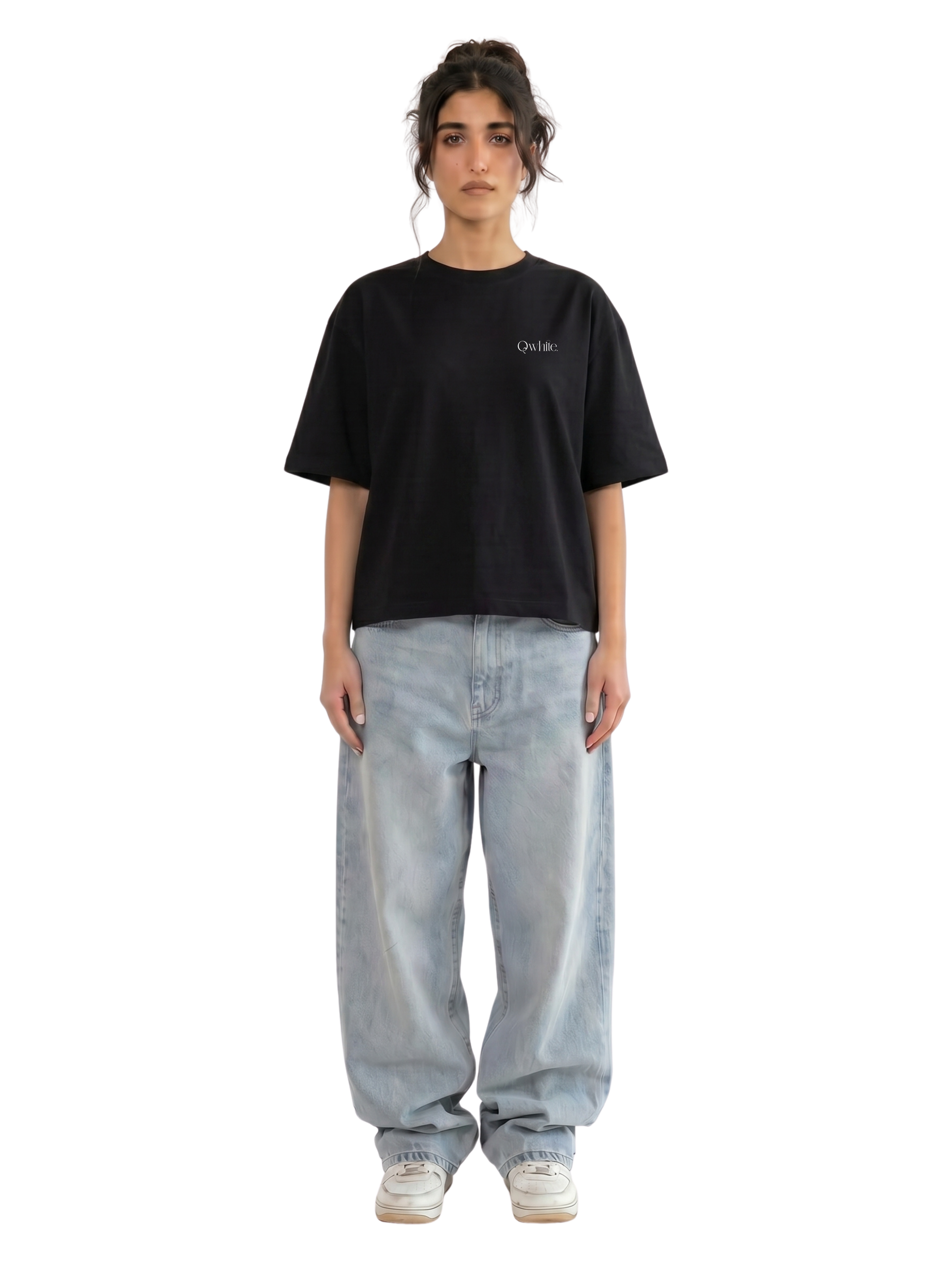 Black Boxy-Fit Heavyweight Tee