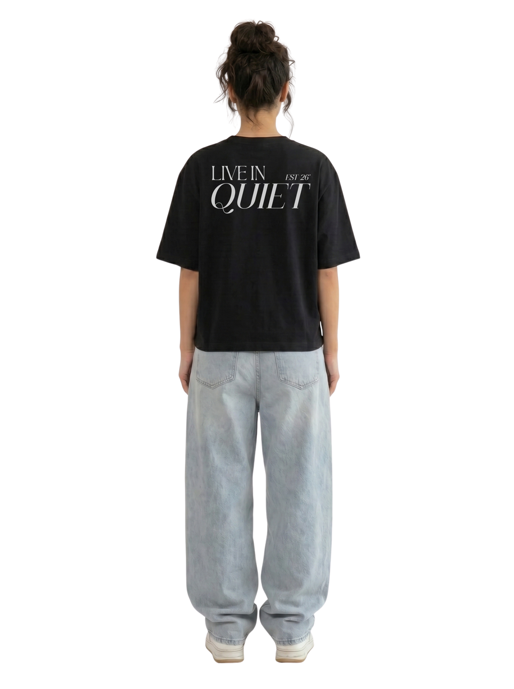 Black Boxy-Fit Heavyweight Tee