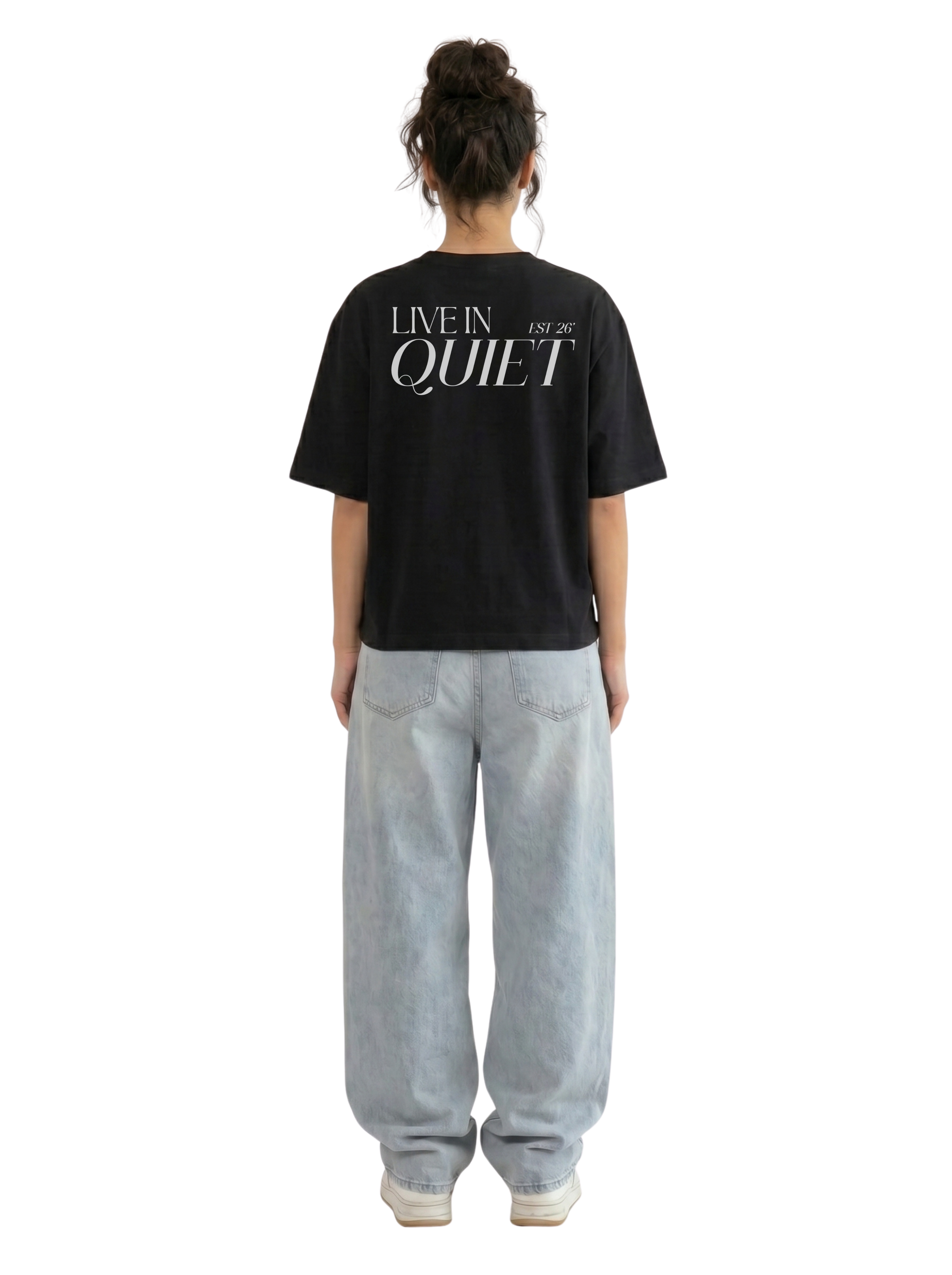Black Boxy-Fit Heavyweight Tee