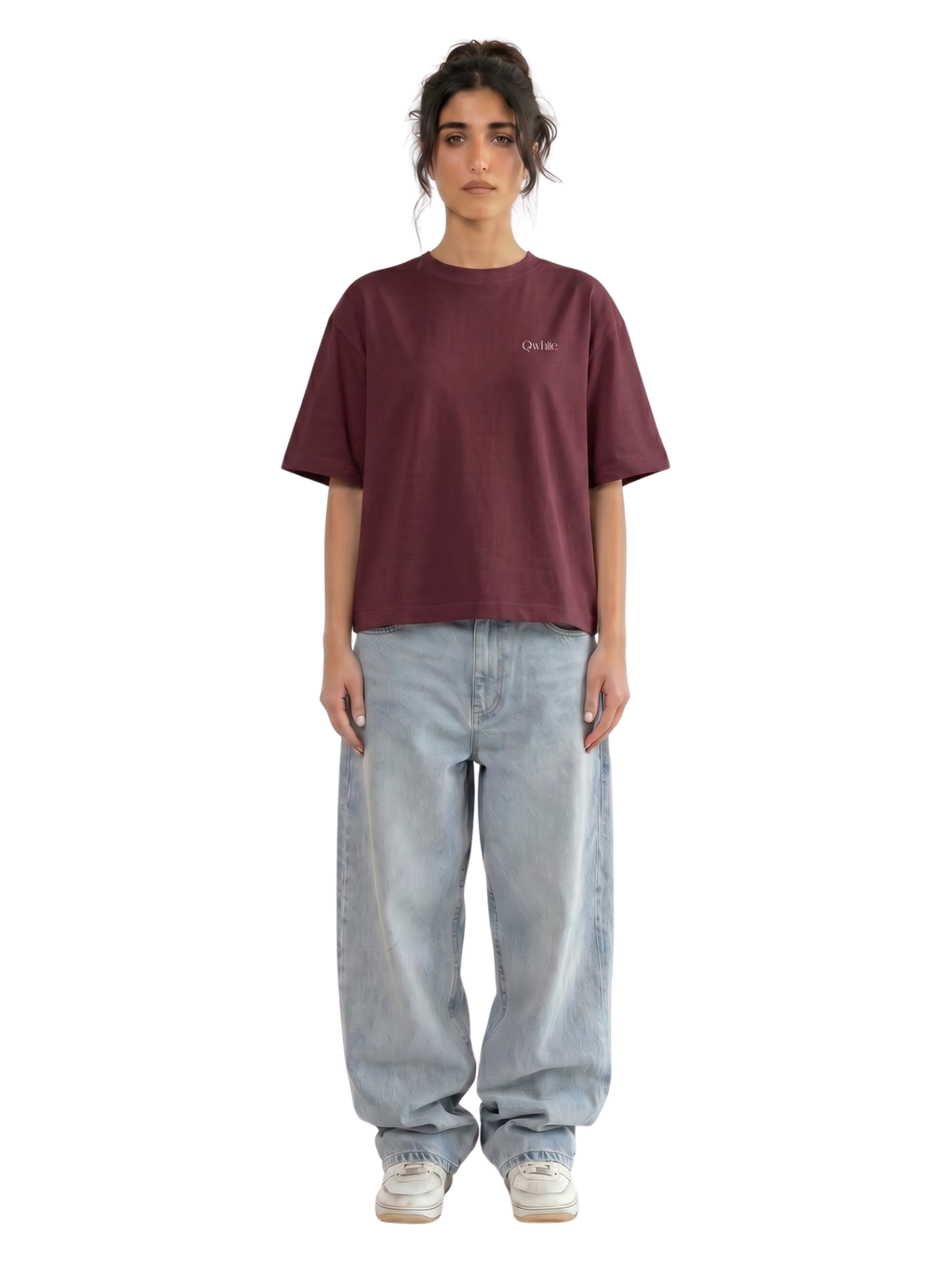 Burgundy Boxy-Fit Heavyweight Tee