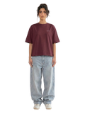 Burgundy Boxy-Fit Heavyweight Tee