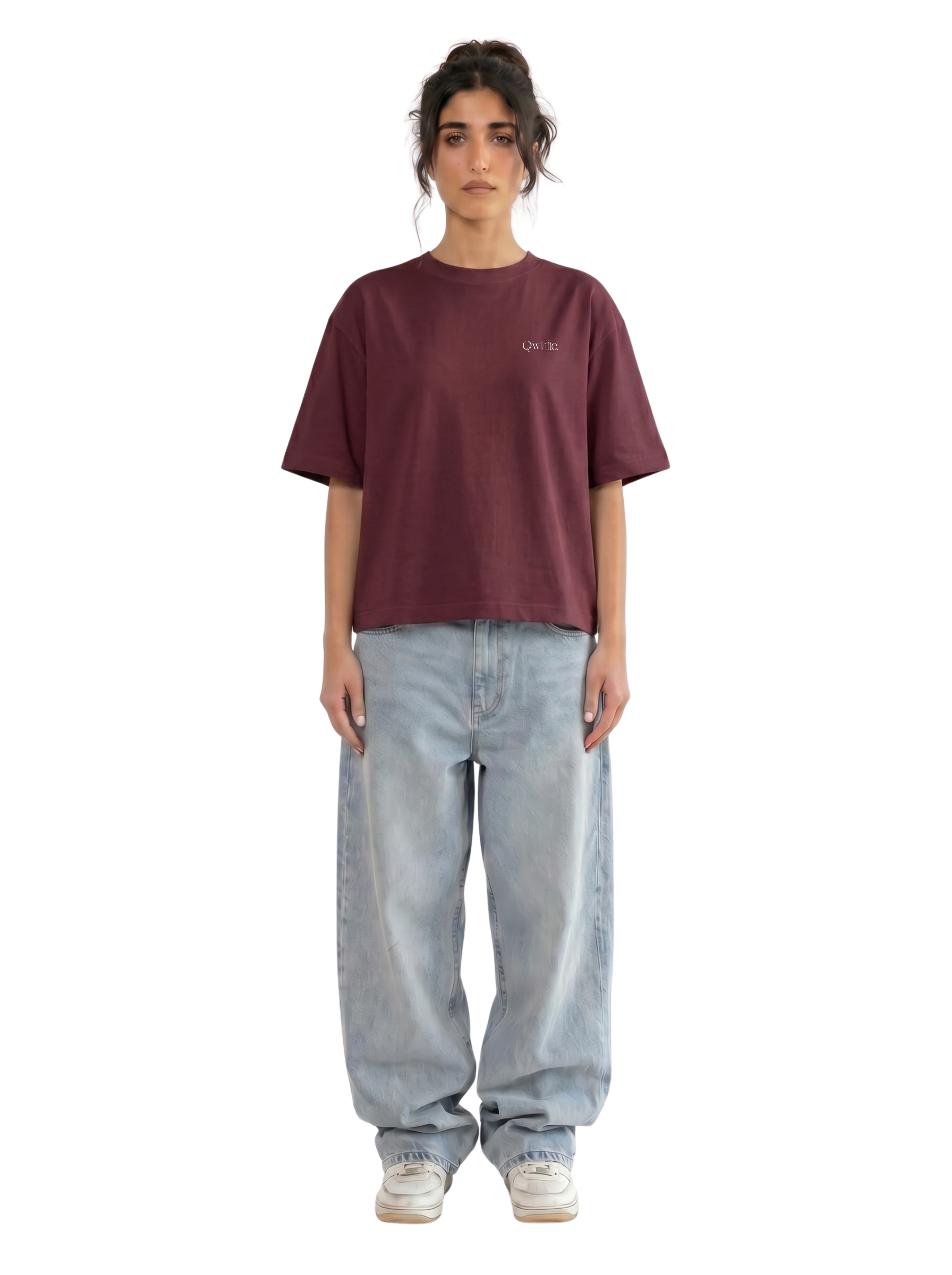 Burgundy Boxy-Fit Heavyweight Tee