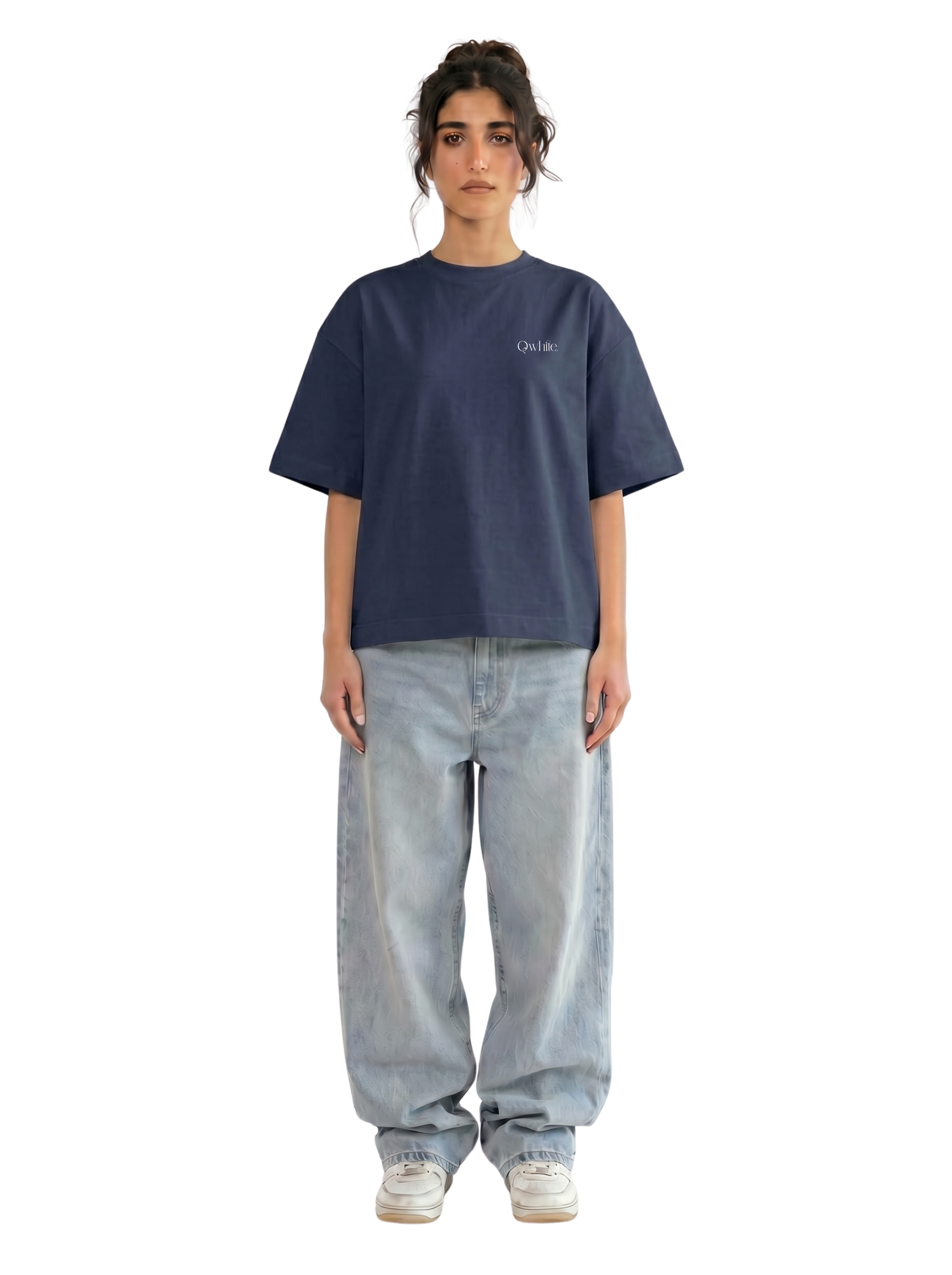 Navy Boxy-Fit Heavyweight Tee