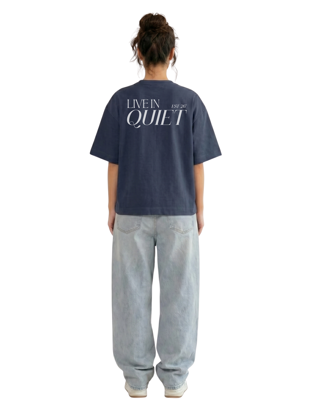 Navy Boxy-Fit Heavyweight Tee