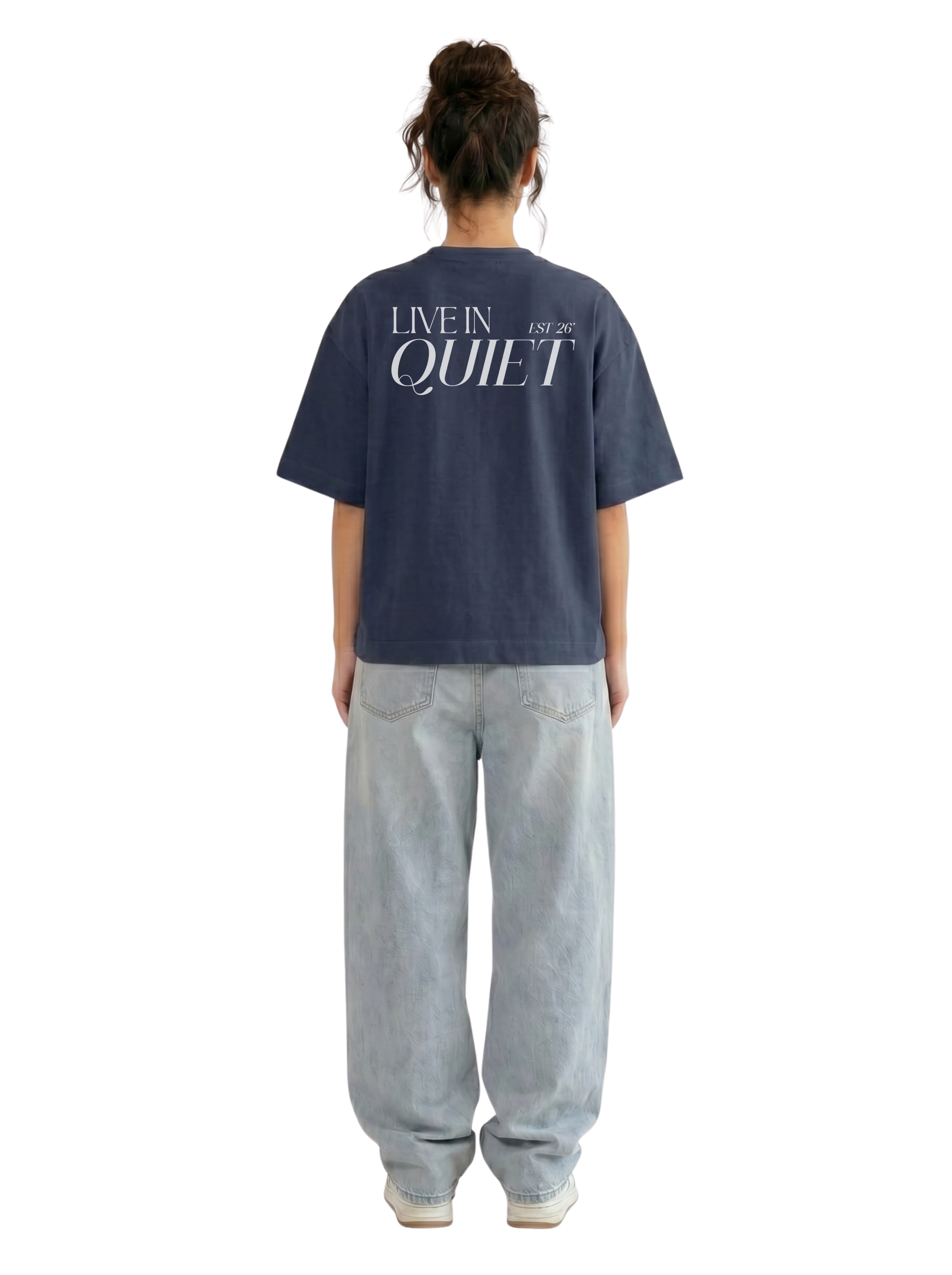 Navy Boxy-Fit Heavyweight Tee
