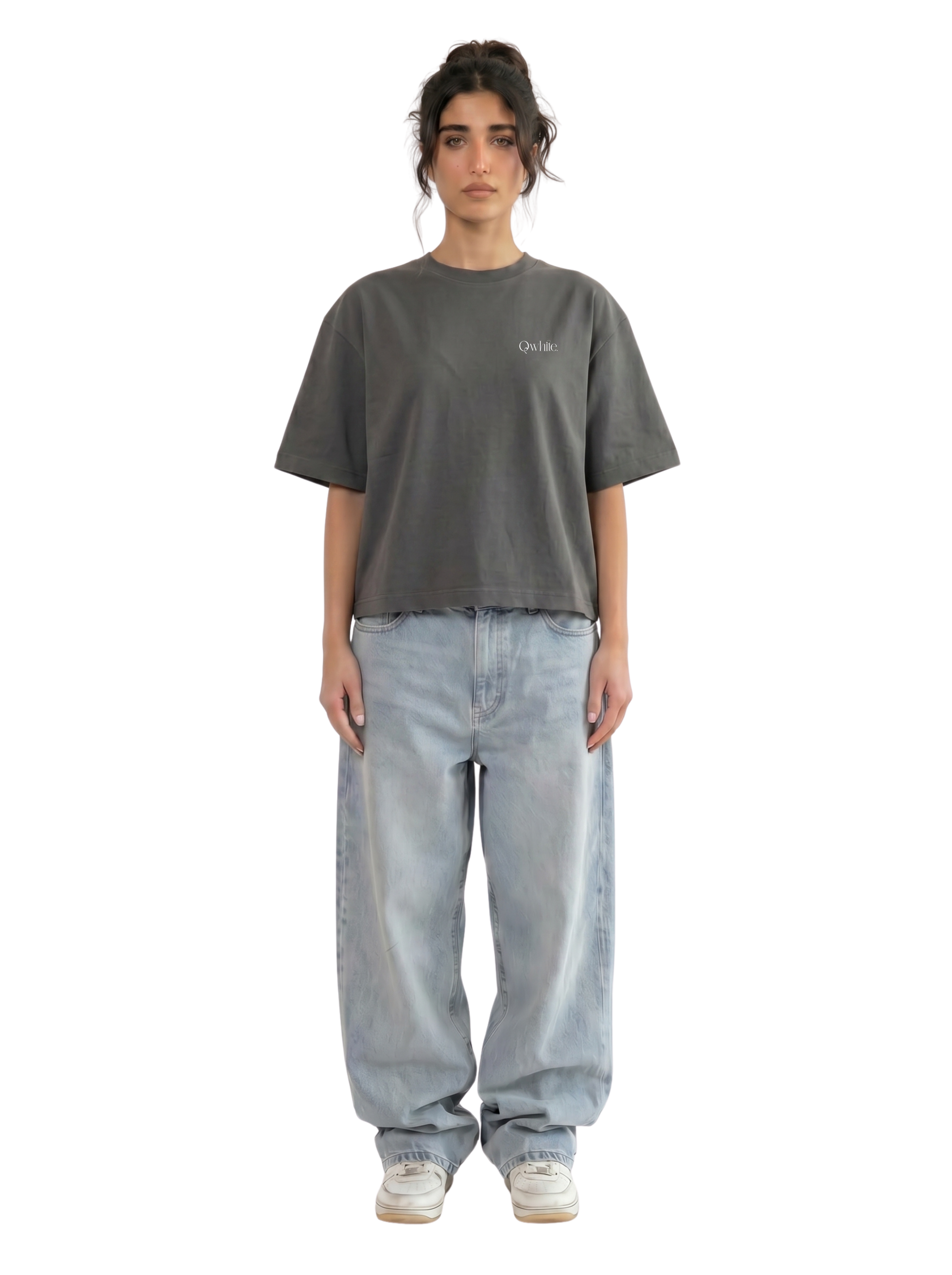 Grey Boxy-Fit Heavyweight Tee