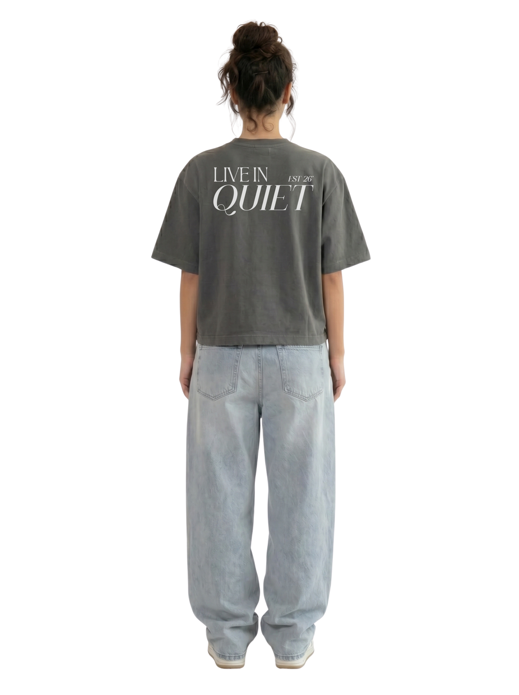 Grey Boxy-Fit Heavyweight Tee