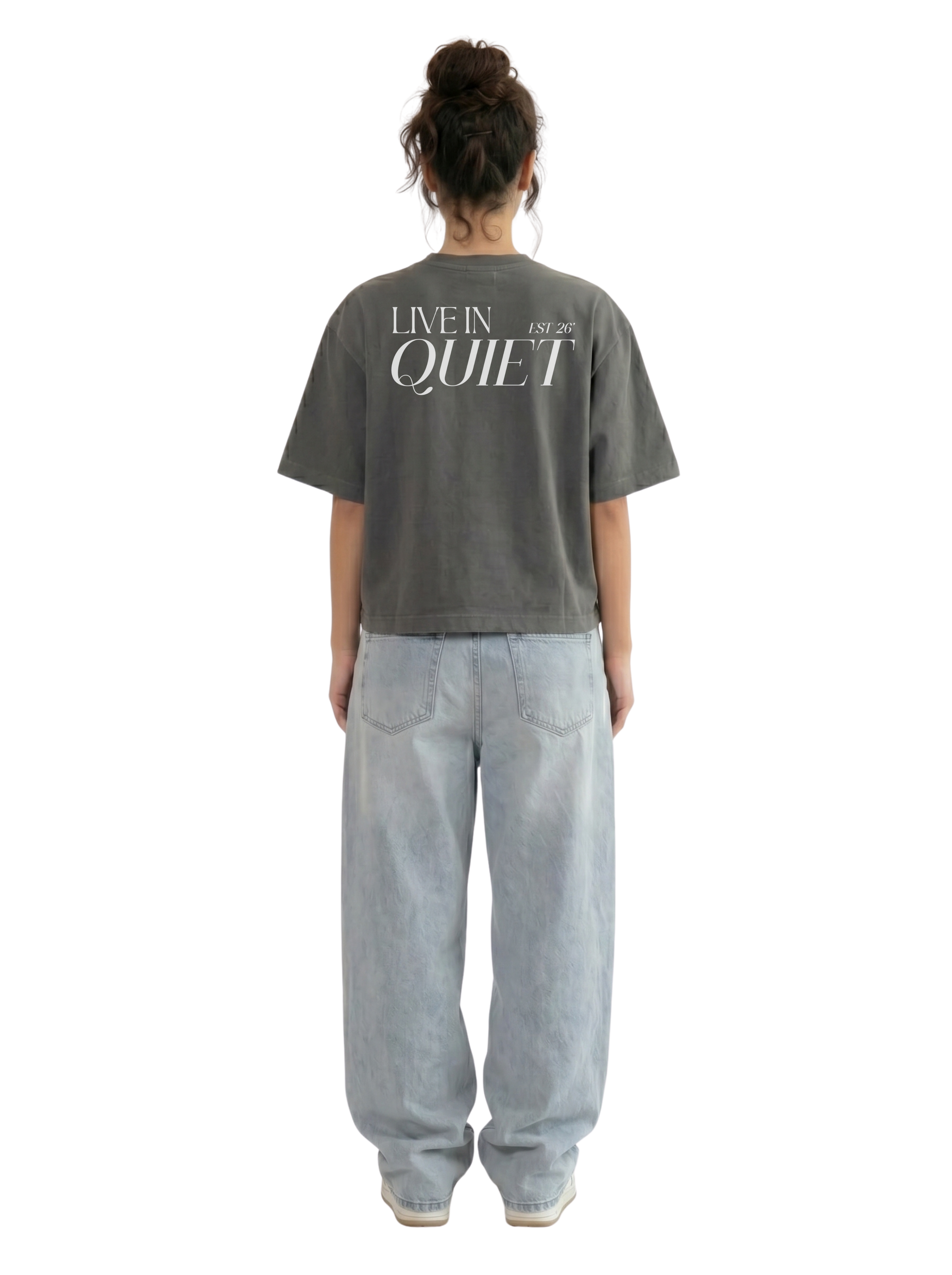 Grey Boxy-Fit Heavyweight Tee