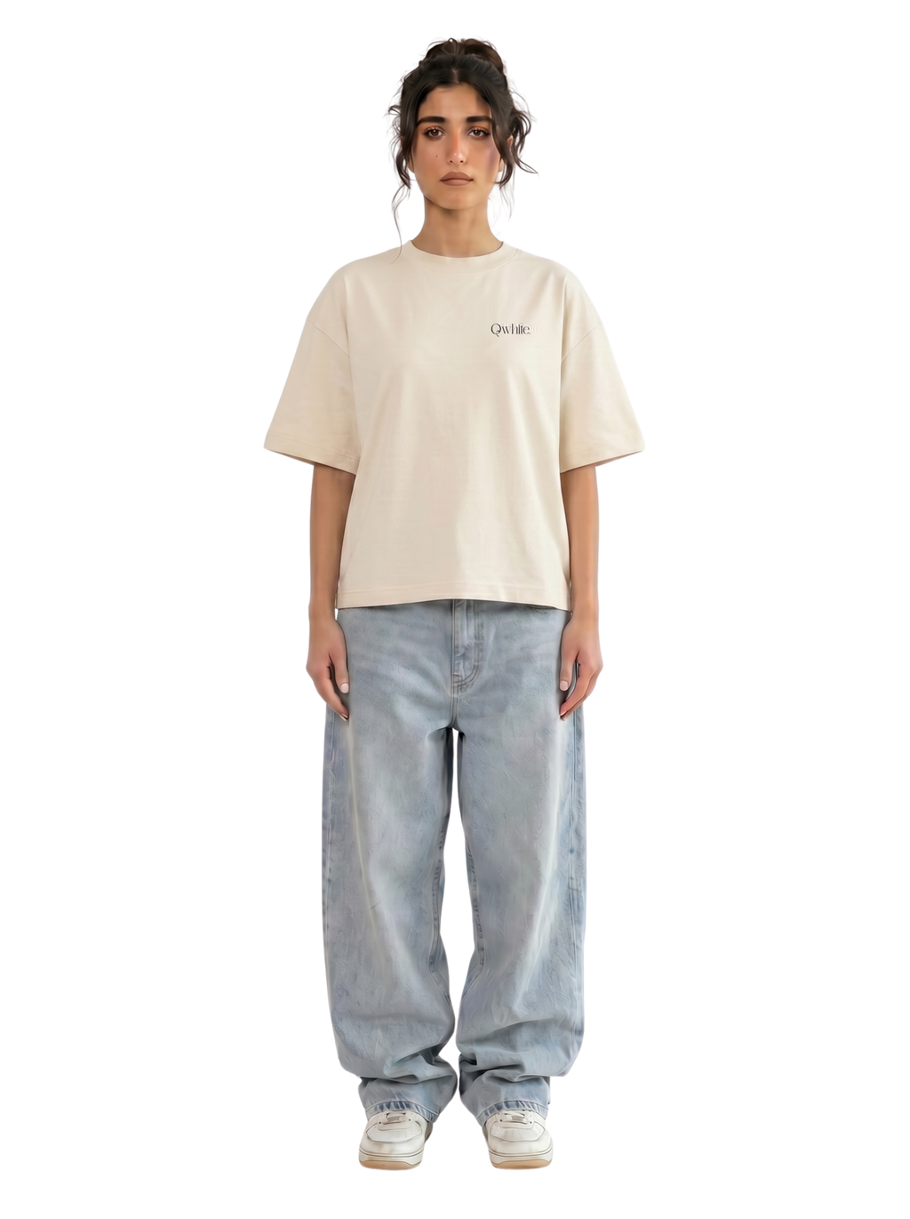 Beige Boxy-Fit Heavyweight Tee