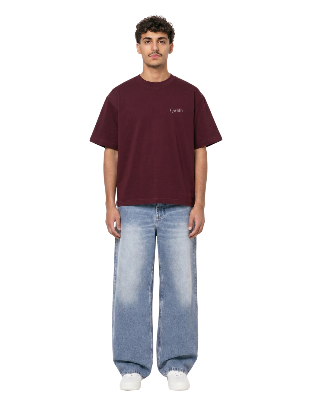 Burgundy Oversized Heavyweight Tee