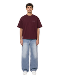 Burgundy Oversized Heavyweight Tee