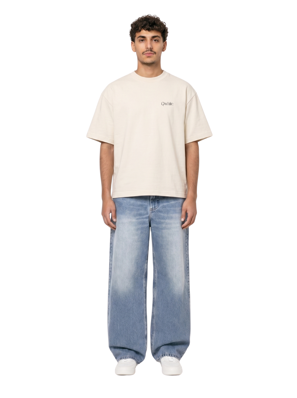 Beige Oversized Heavyweight Tee