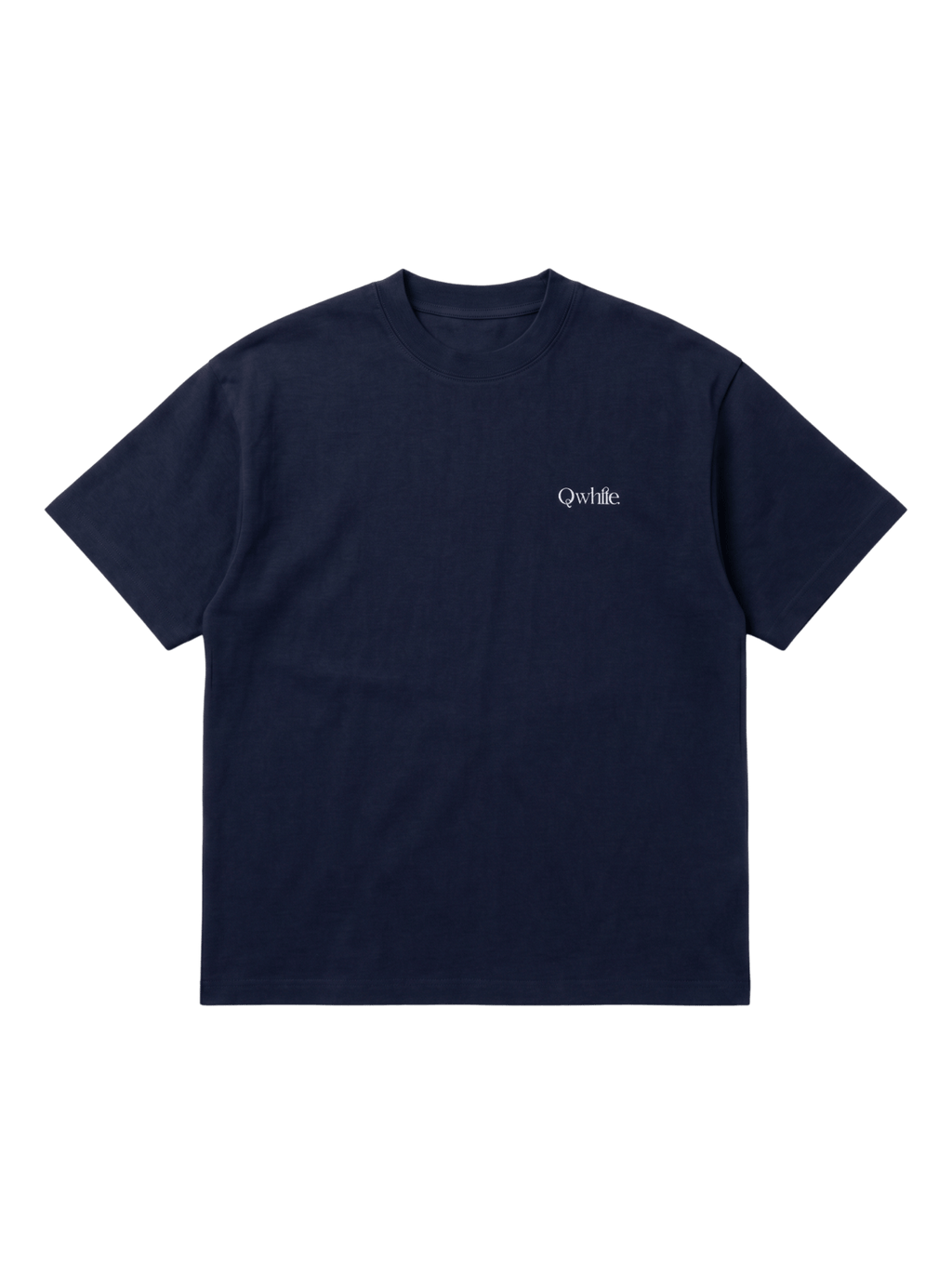 Plain Navy Boxy-Fit Heavyweight Tee