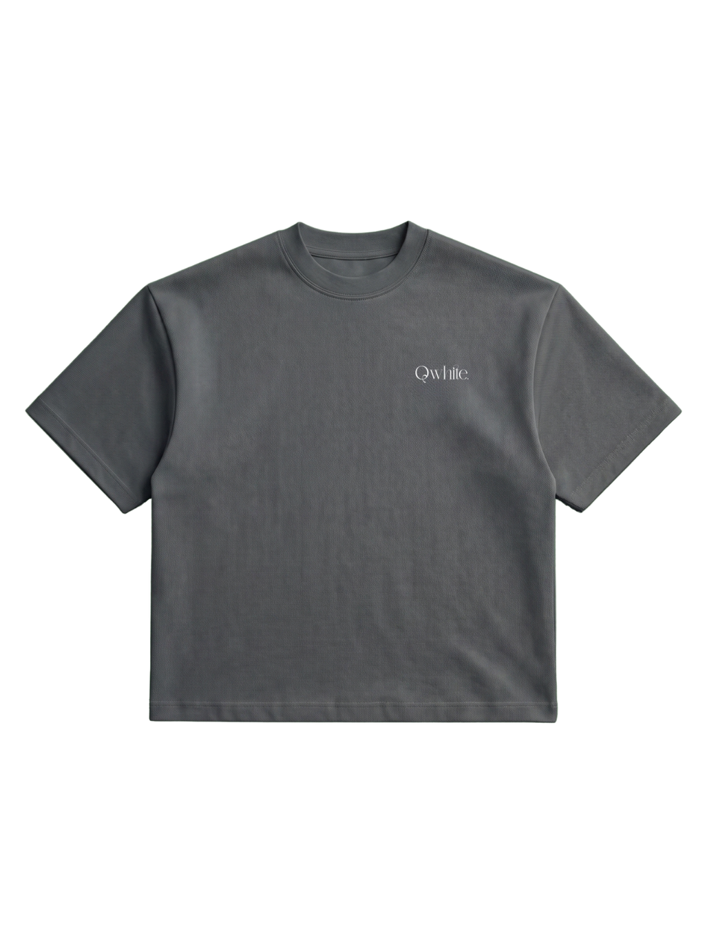 Plain Grey Boxy-Fit Heavyweight Tee