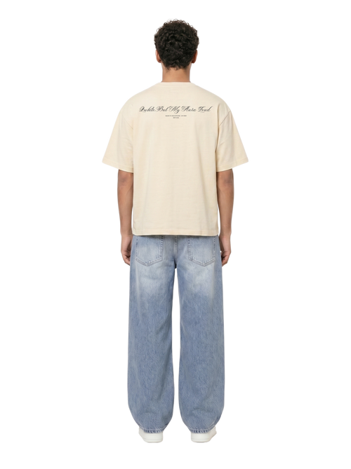 Beige Oversized Heavyweight Tee