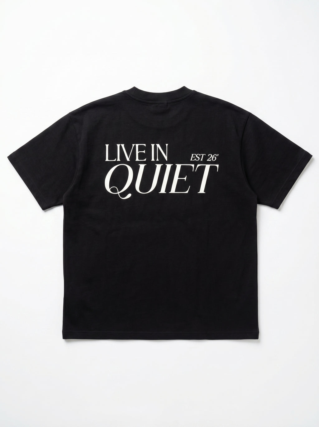 Black Boxy-Fit Heavyweight Tee